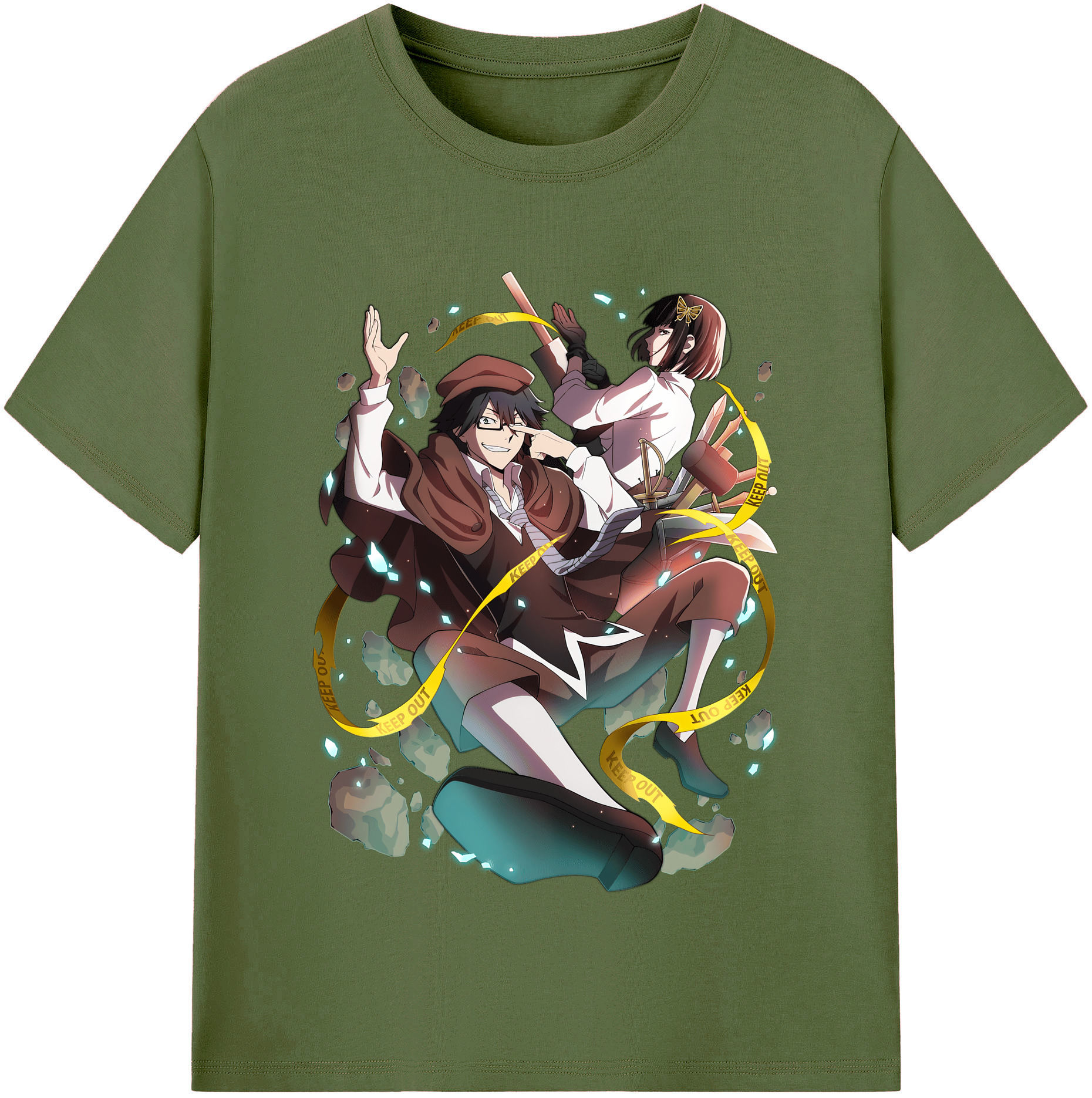 （画像用） 文豪ストレイドッグス Bungo Stray Dogs 綿100％半袖Tシャツ（フロントプリント）
